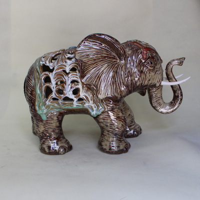 【鎮(zhèn)宅高檔風(fēng)格工藝 吉祥擺件 窯變陶瓷工藝品 陶瓷窯變大象 XZ6382】價(jià)格,廠家,圖片,陶瓷工藝品,德化縣友誠陶瓷商行-